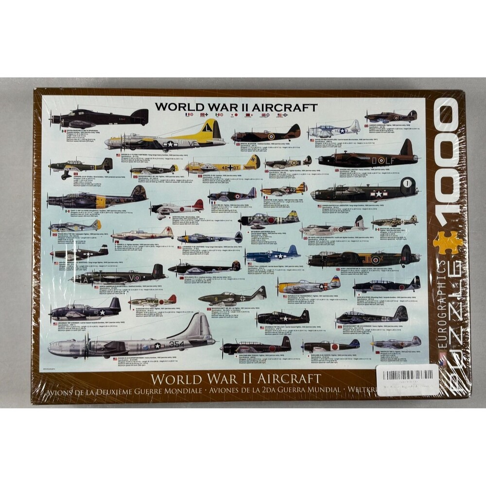 Eurographics World War II Aircraft 1000 Piece Jigsaw Puzzle New Sealed!